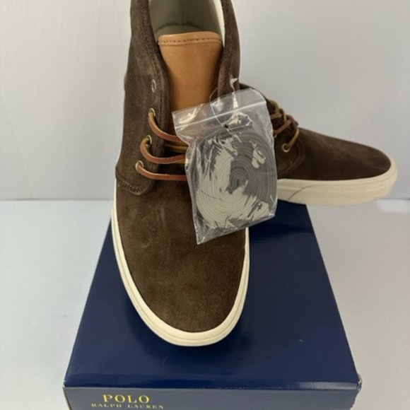 Polo Ralph Lauren Men\'s Keaton Suede Chukka Boot Brown Size 12 New In Box